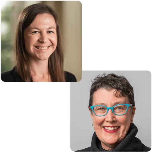 Portraits of Leah Richmond-Rakerd, PhD (Top, Left) and Terrie Moffitt, PhD (Lower, Right)
