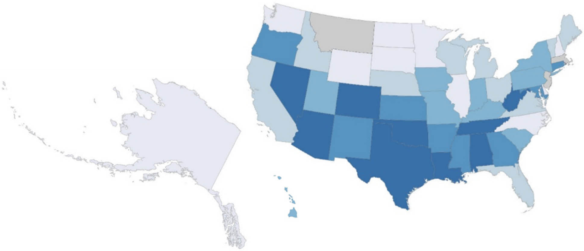 Figure 1A Map Figure 1A: Subjective cognitive decline per 100 adults aged 45+